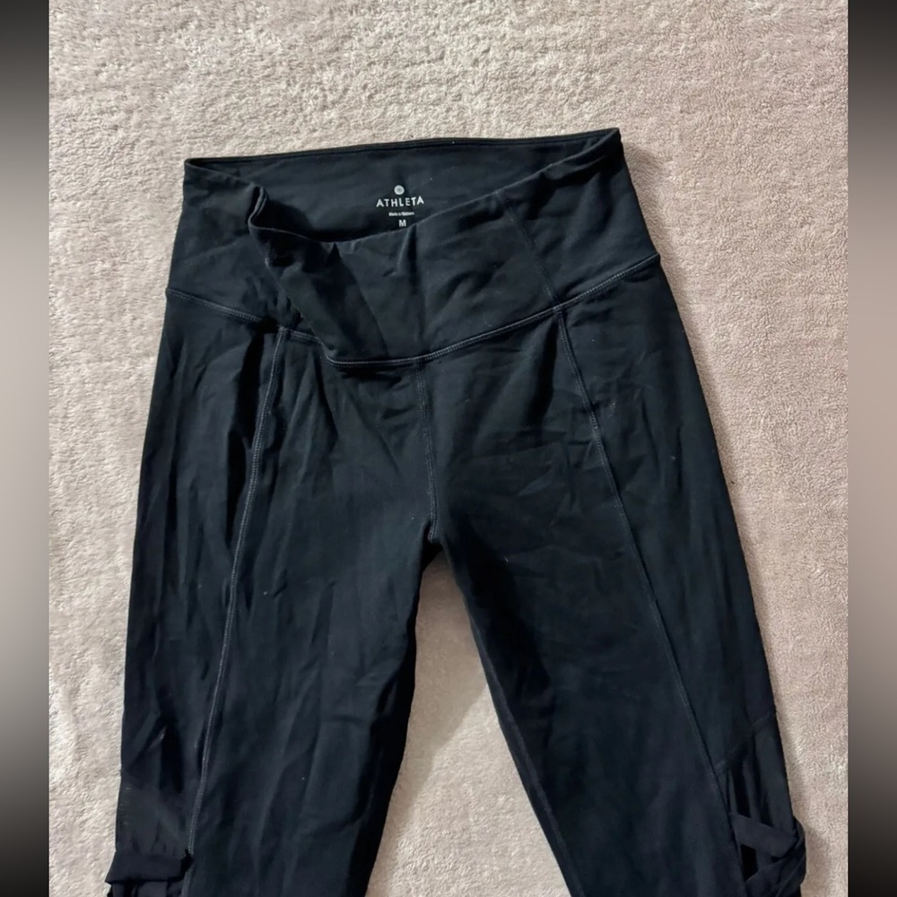 Athleta Leggings Womens Black Mid Rise Size‎ Medium - Picture 3 of 9